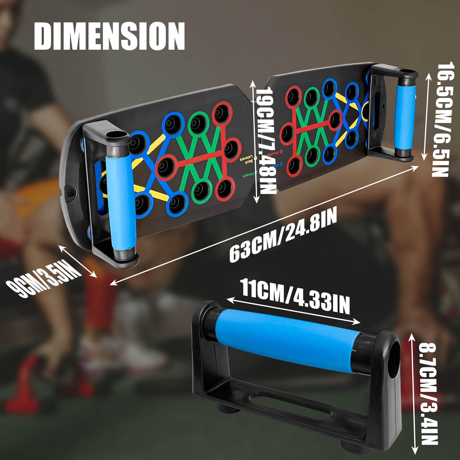 Sutekus Push Up Board for Men & Women Multi-function Detachable Push Up Bar for Strength Training Portable Home Gym Workout Equipment