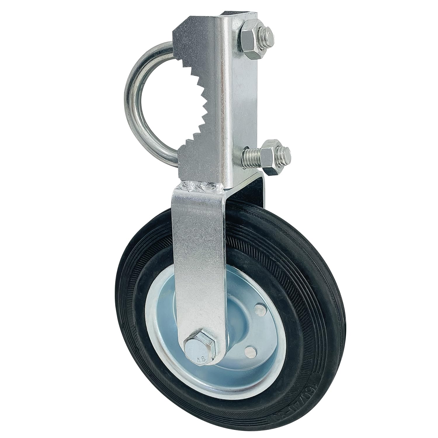 Sutekus Gate Wheel 6" Under Mount Gate Support Wheel for Farm Gates, Chain Link Fence, Metal Swing Gate with 1-5/8" Thru 2" Gate Frames, 1Pack