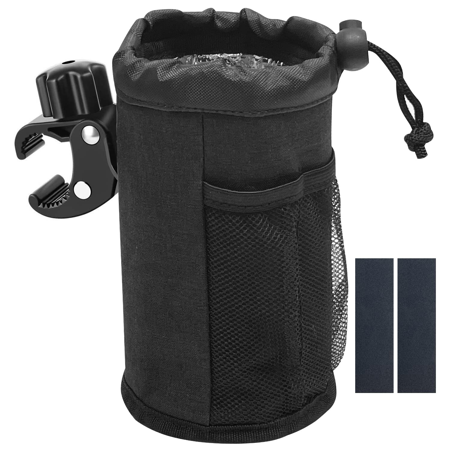 Sutekus Motorcycle Cup Holder with 0.6"-1.75" Alligator Clamp, Internal Heat Preservation Universal Drinks Holder for Motorcycle, Bike, Boat, Walker