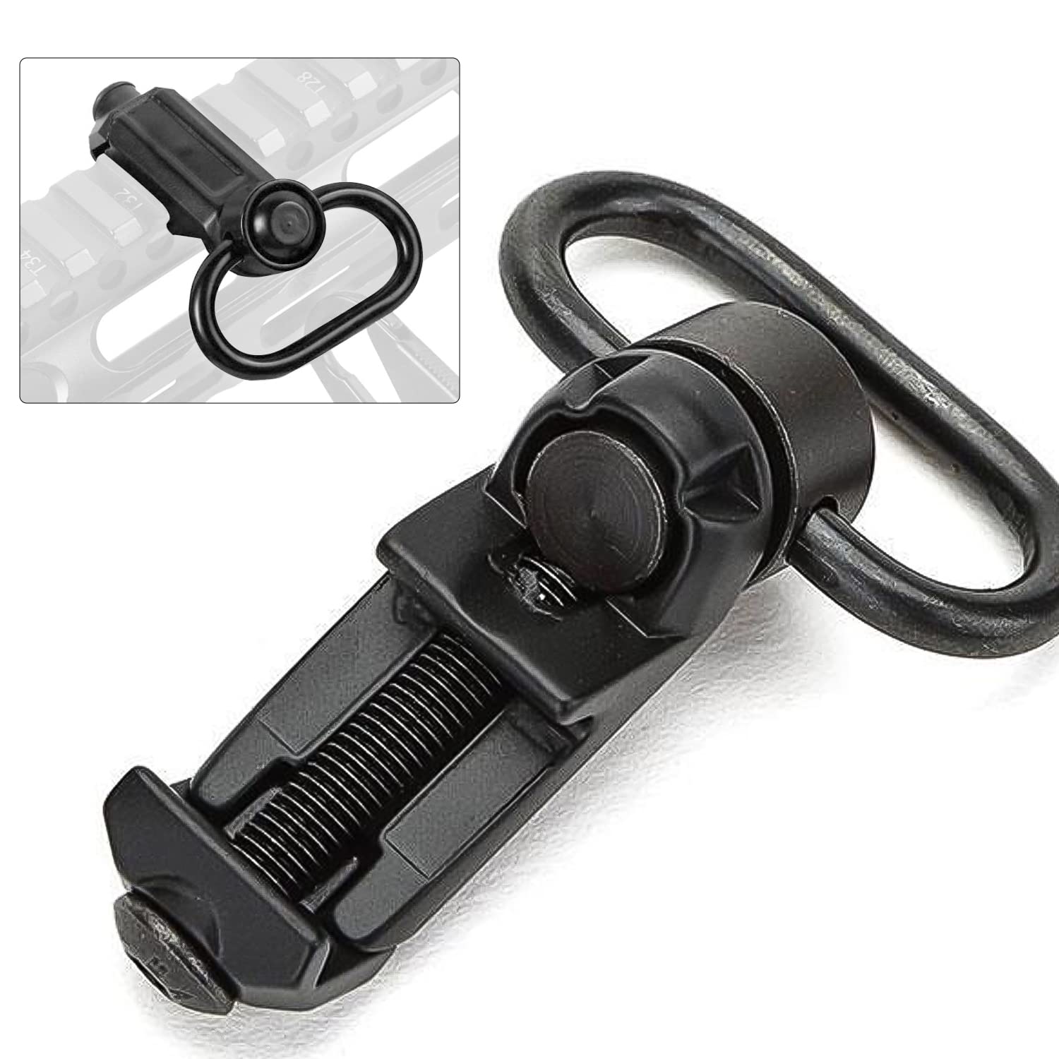 Sutekus Sling Mount with Push Button Quick Detach Swivel Attachment, Black