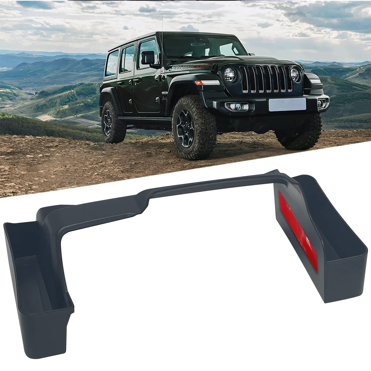 Sutekus Center Console Gear Shift Organizer Tray Interior Accessories for Jeep Wrangler JL JLU Gladiator JT