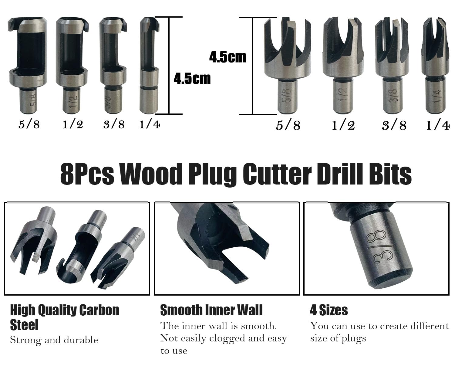Sutekus 32 Pack Woodworking Chamfer Drilling Tool Kit Including Countersink Drill Bits Set, Wood Plug Cutter, Step Drill Bits, Cutting Twist Bits and Center Punch