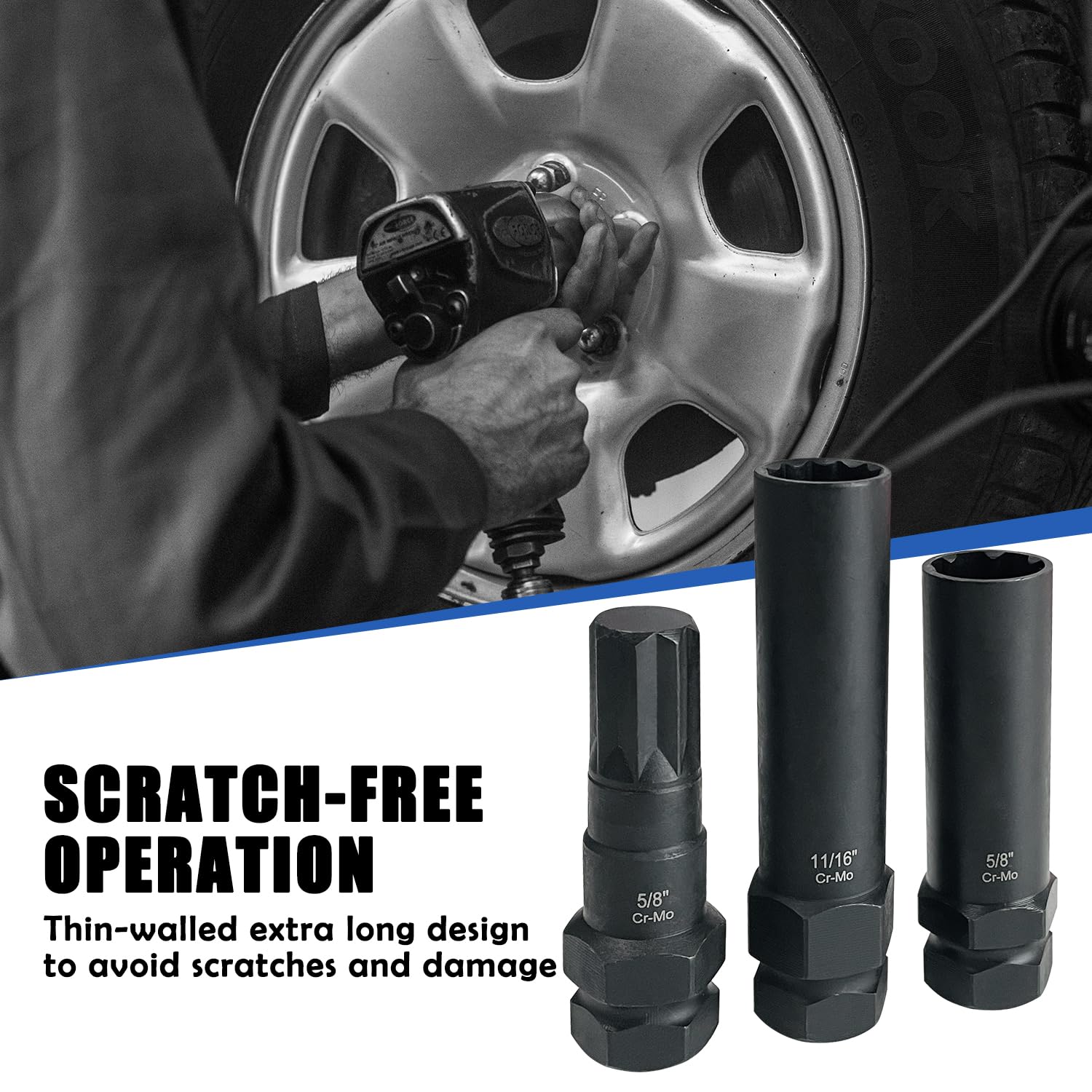 Sutekus 16PCS Lug-Nut Key Set Locking Lug Nut Master Key Set SAE & Metric Wheel-Lock Removal Tool Kit for Removing Locking Lug Nuts Mechanic Tools