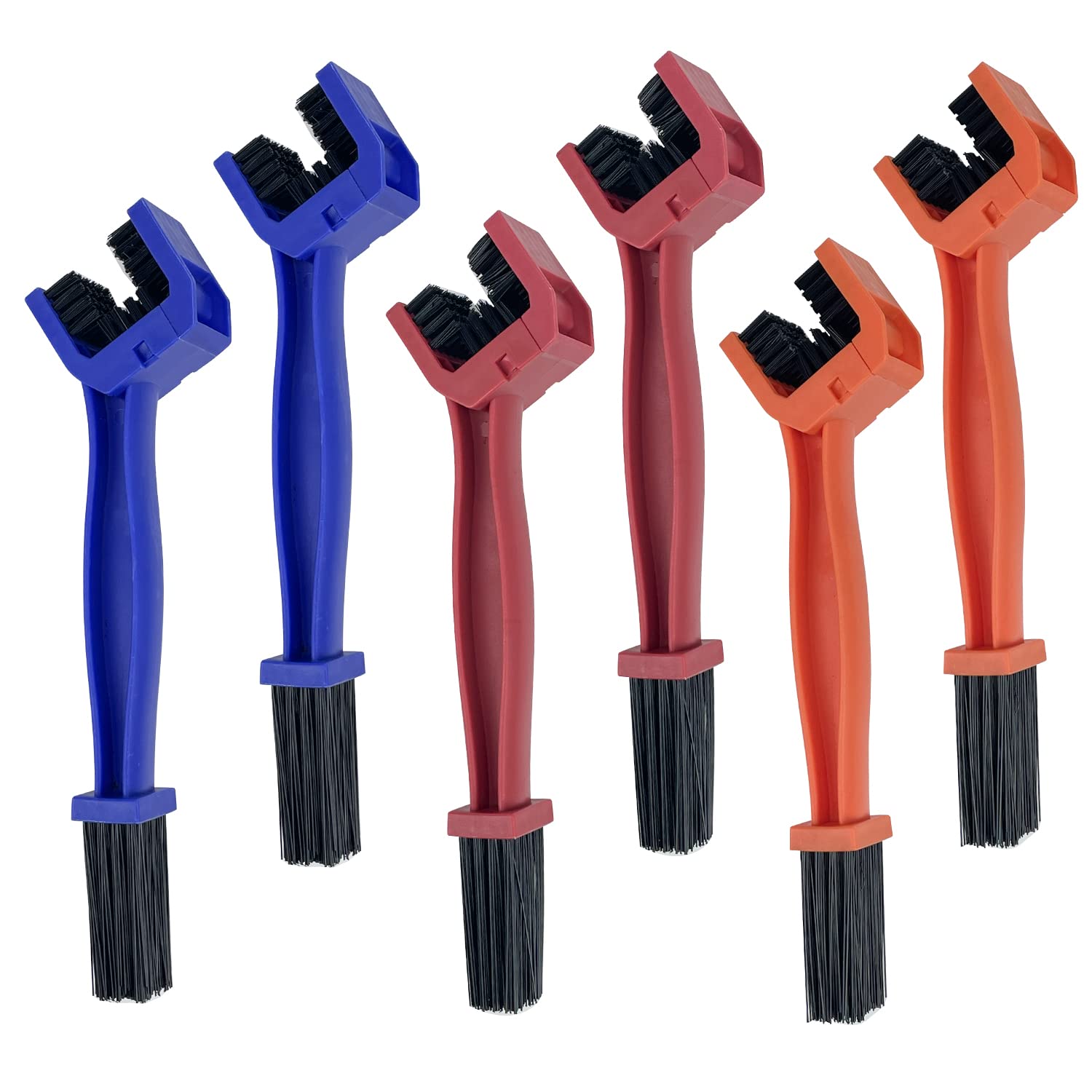 Sutekus Bike Chain Cleaning Brush Universal Chain Grunge Cleaning Brush Motorcycle Chain Cleaning Tool Set, 6Pack