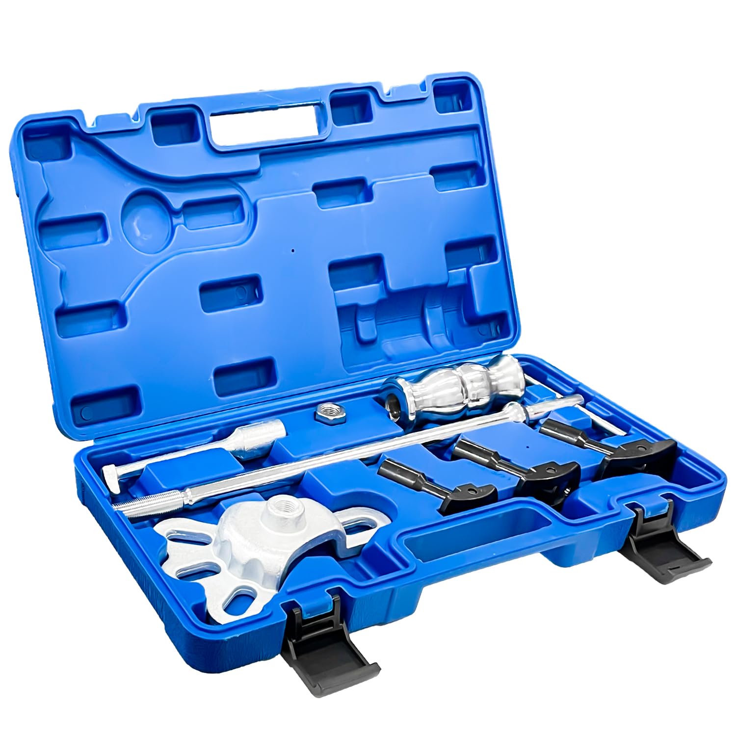 Sutekus Rear Axle Bearing Puller Tool and Slide Hammer Kit Removing Axle Seals and Bearings with 1" to 2-7/8" ID, 8PCS Vehicle Repair Kit