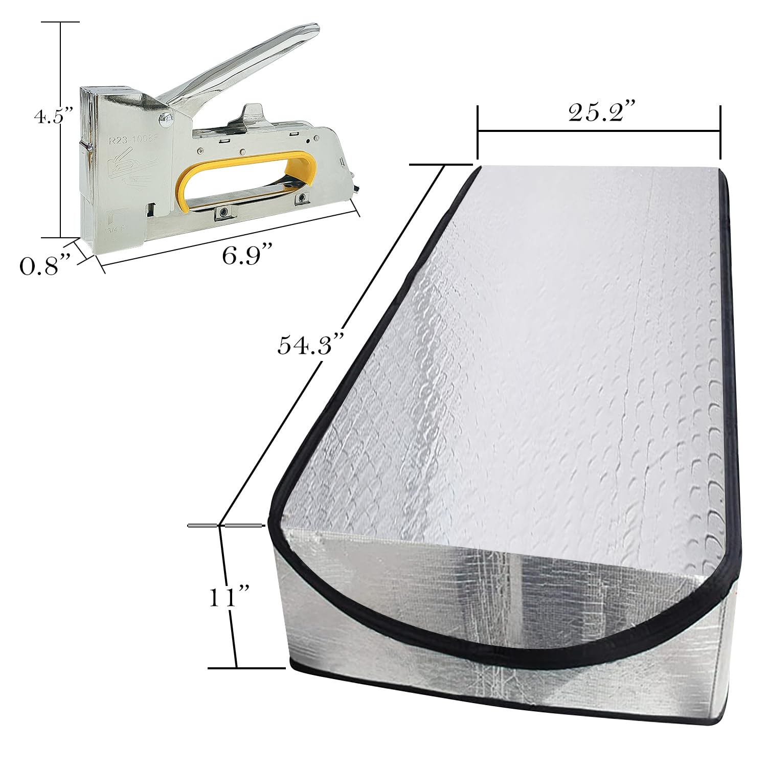Sutekus Attic Stairway Insulation Cover with Zipper 25" x 54" x 11" Energy Saving Attic Insulation Pull Down Tent with Installation Tool