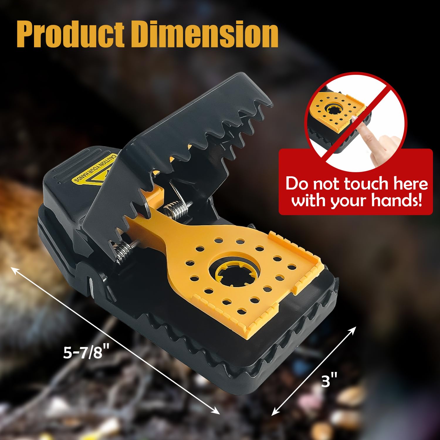 Sutekus Mouse Traps Rat Traps Mice Traps Reusable Mouse Snap Traps Mouse Catcher for Indoor Outdoor Anti-Rodent Protection, 6Pack