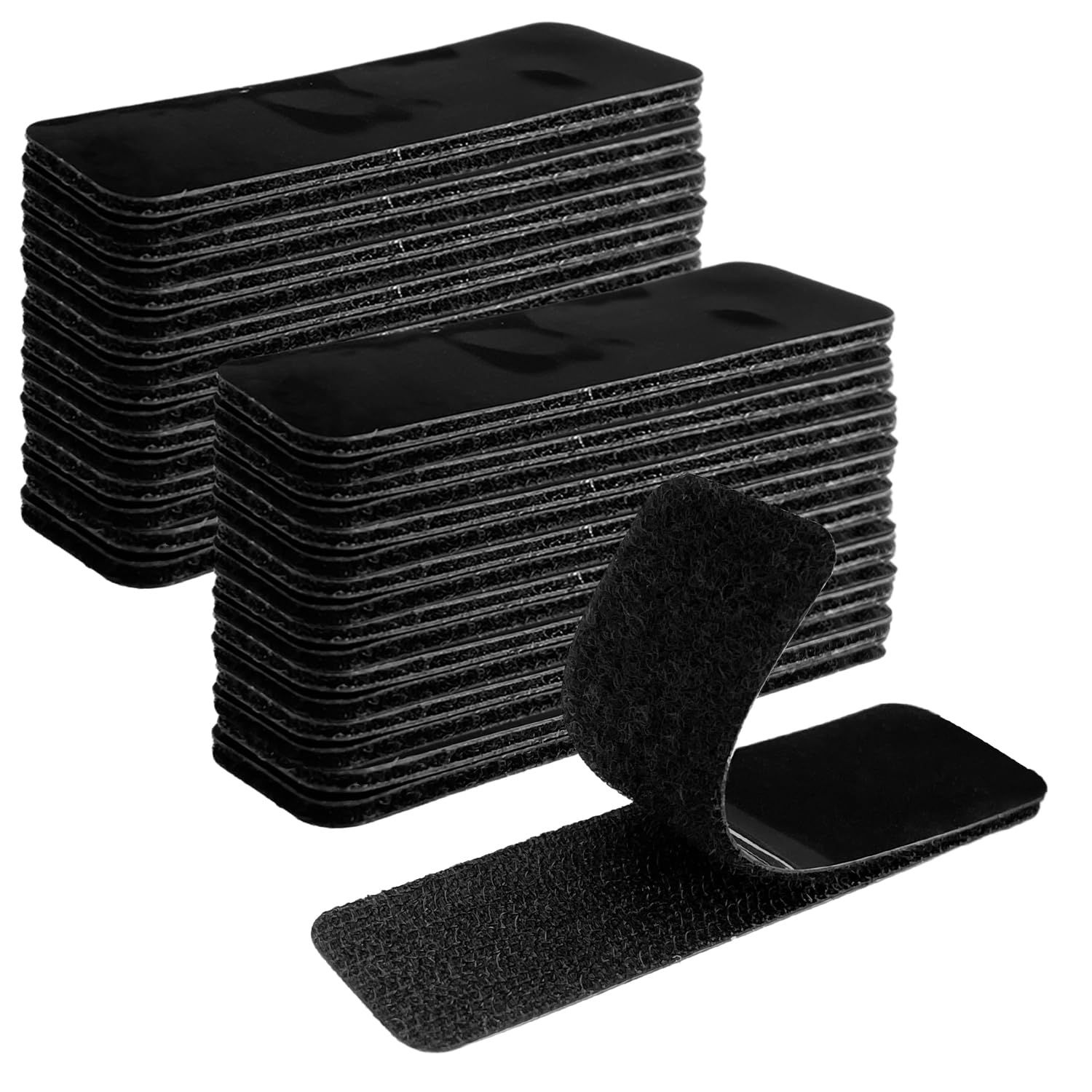 Sutekus Hook and Loop Tape Sticky Back Hook and Loop Strips 1" x 4" Double-Sided Command Adhesive Strip Interlocking Tape for Home Office, 16 Sets