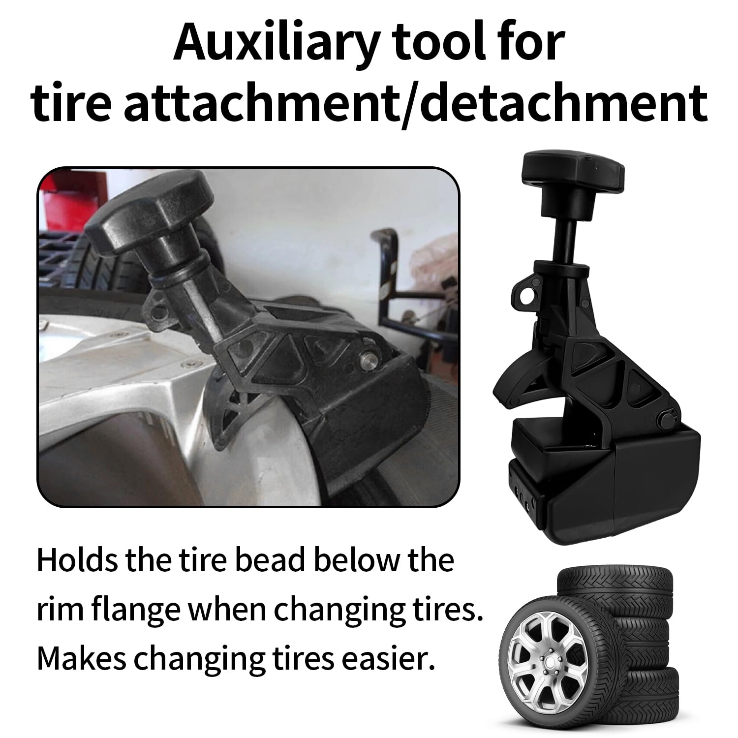 Sutekus Tire Changer Bead Clamp Tool Auto Tire Changing Helper Drop Center Tool Rim Bead Clamp, 2Pack