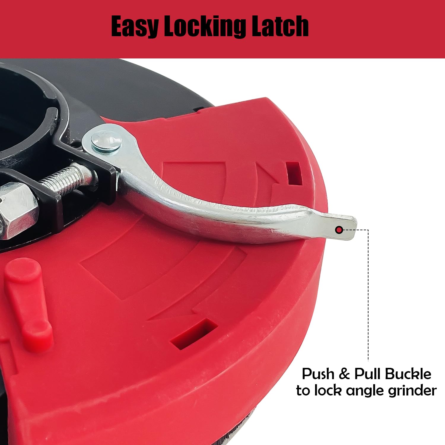 Sutekus Dust Shroud for Angle Grinder 4.5/5 inch Universal Surface Grinding Shroud with Accessories for Various Surfaces, Red