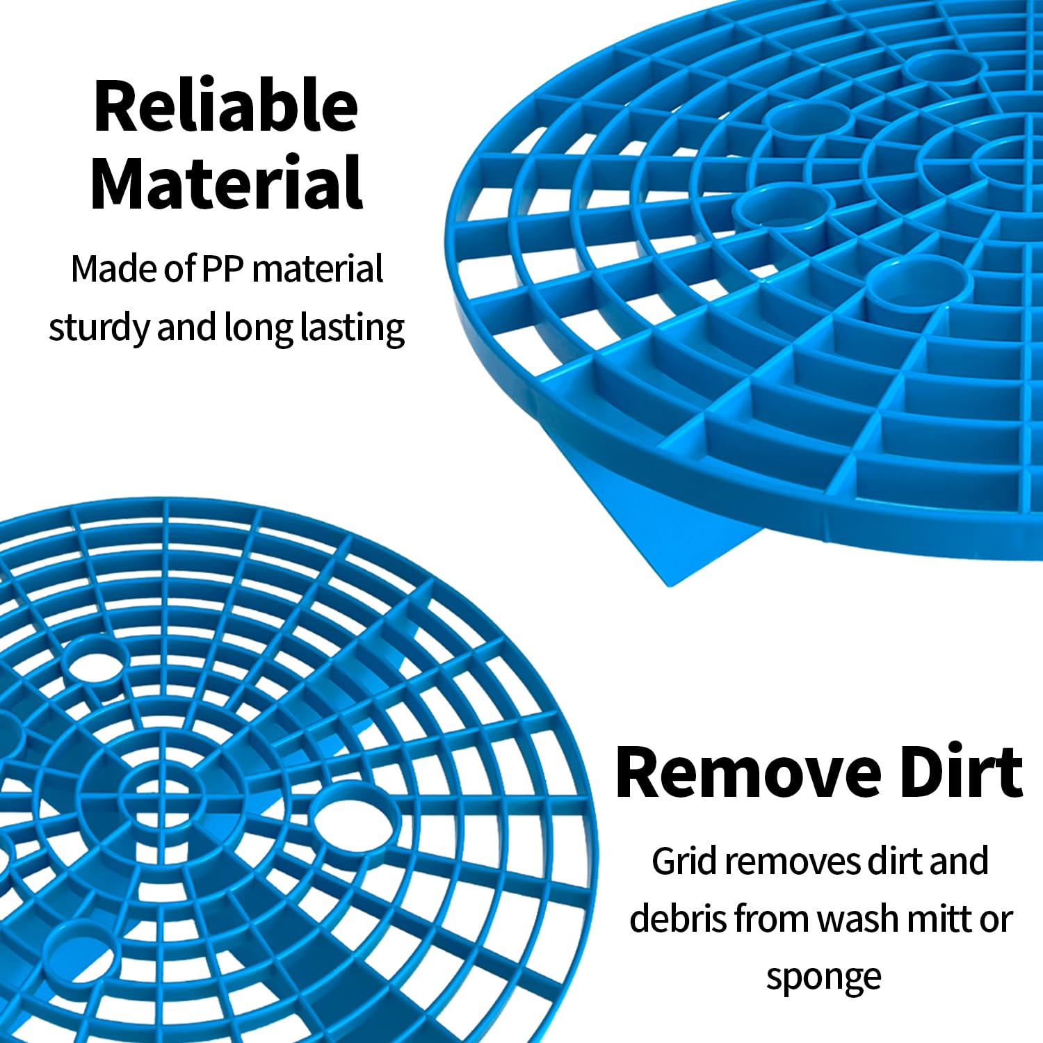 Sutekus Grit Trap Automotive Wash Bucket Insert Wash Bucket Filter Remove Dirt and Debris from Microfiber for Car Wash, Blue