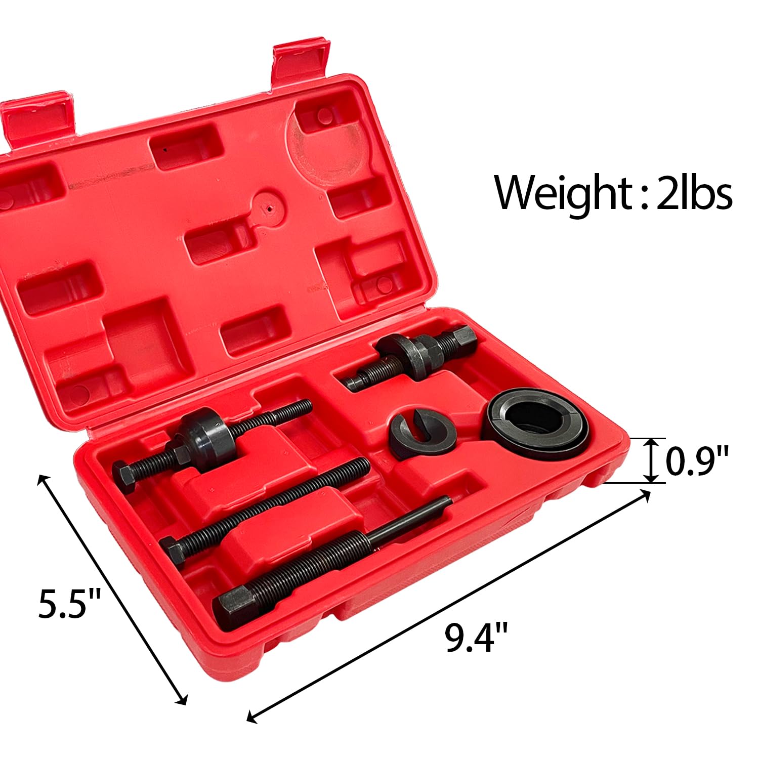 Sutekus Power Steering Pump Pulley Puller Installer Tool Set Removes and Installs Power Steering Pump Pulleys on Ford, GM, and Chrysler