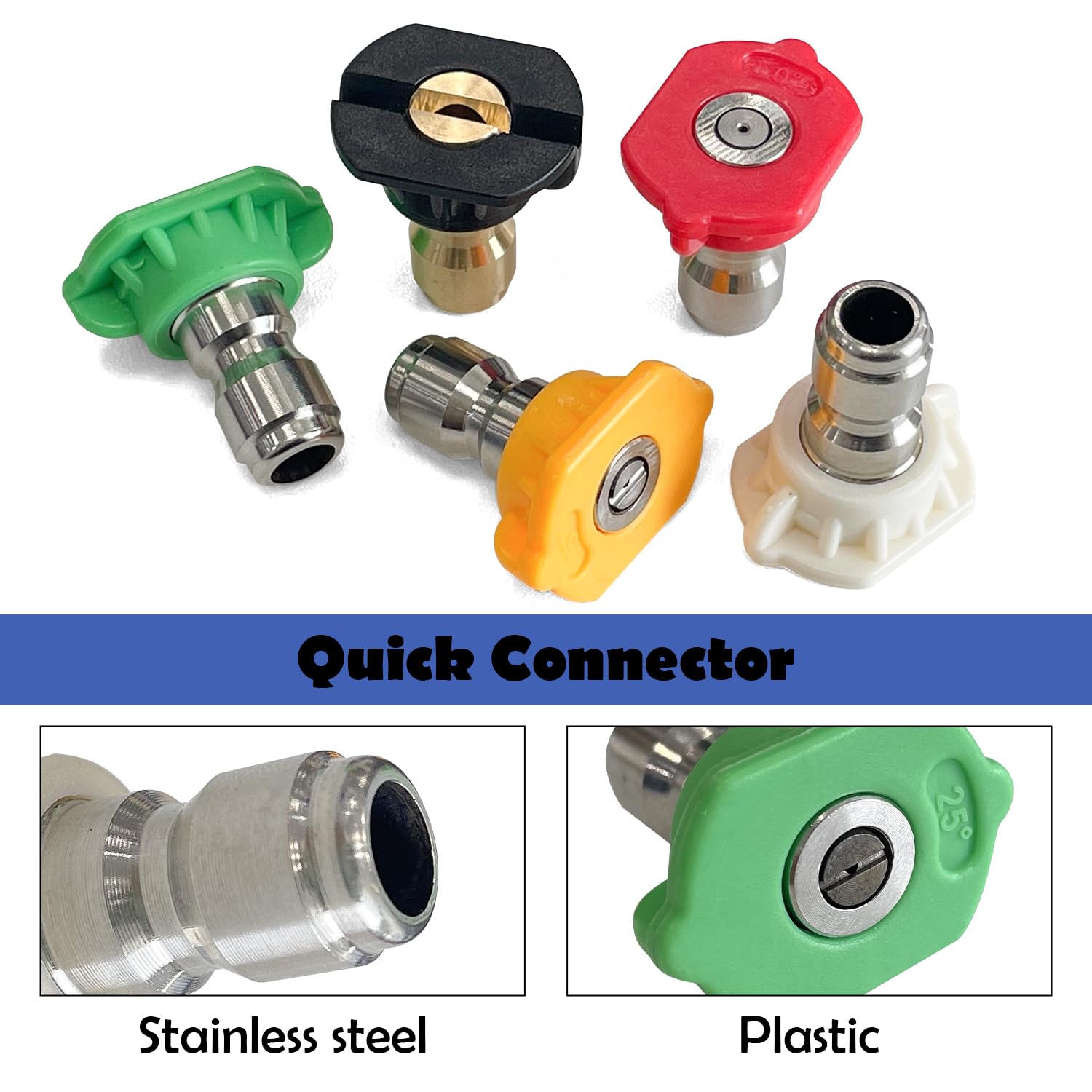 Sutekus High Pressure Washer Gun 4000 PSI Cannon Foam Blaster Power Washer 1L Car Wash Foam Cannon Kit with 5 Pressure Washer Nozzles