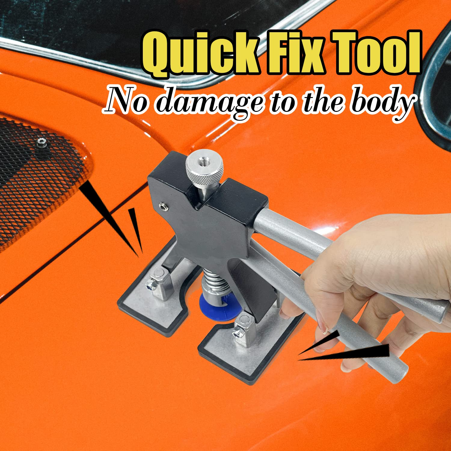 Sutekus Dent Puller Kit Car Body Dent Repair Tools Paintless Dent Removal Kit with 18 Tabs for Auto DIY Body Work