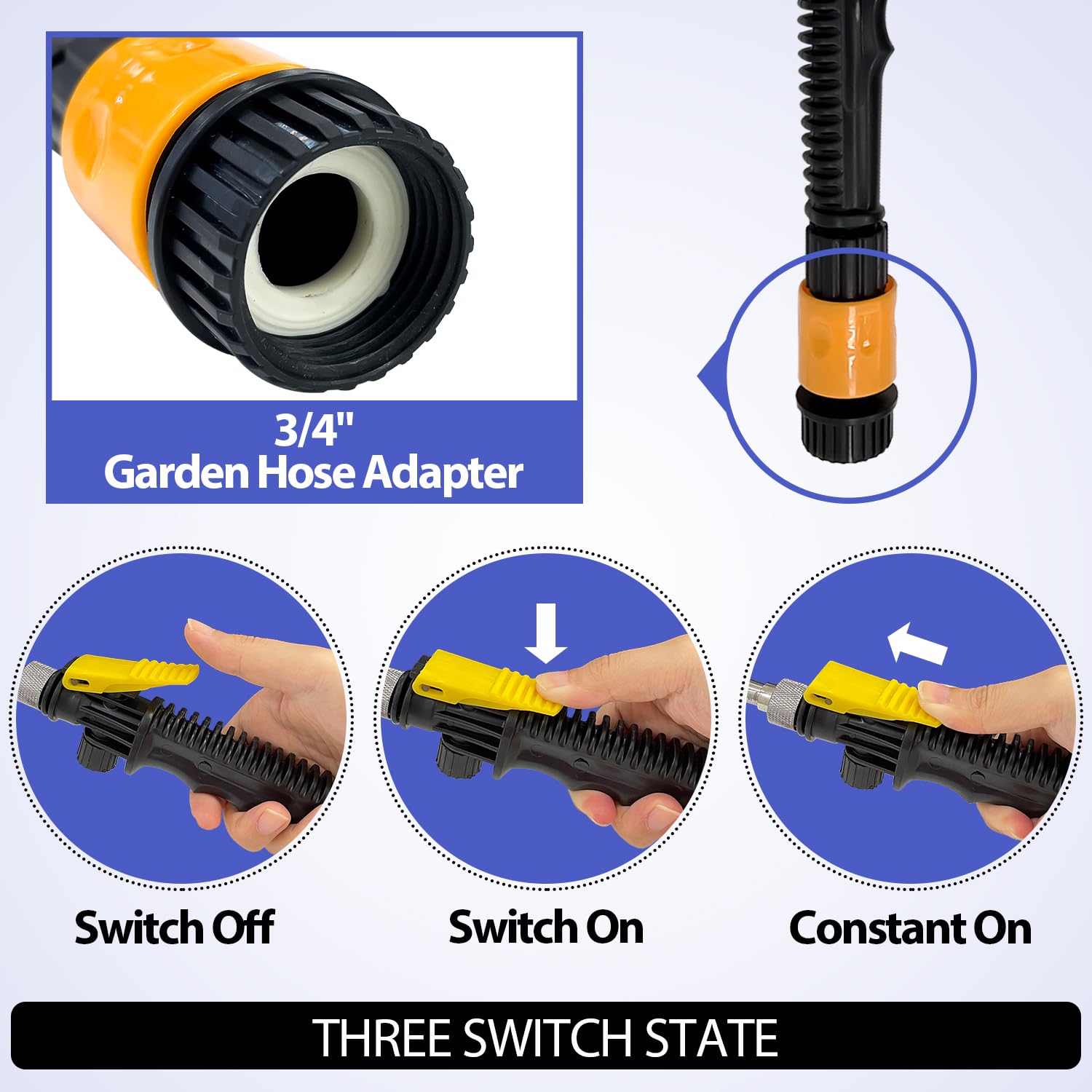 Sutekus RV Water Heater Anode Rod and Flush Wand Set Remove Sediment and Scale RV Water Heater Tank Rinser Flusher with 3/4" NPT Magnesium Rod & Seal Tape