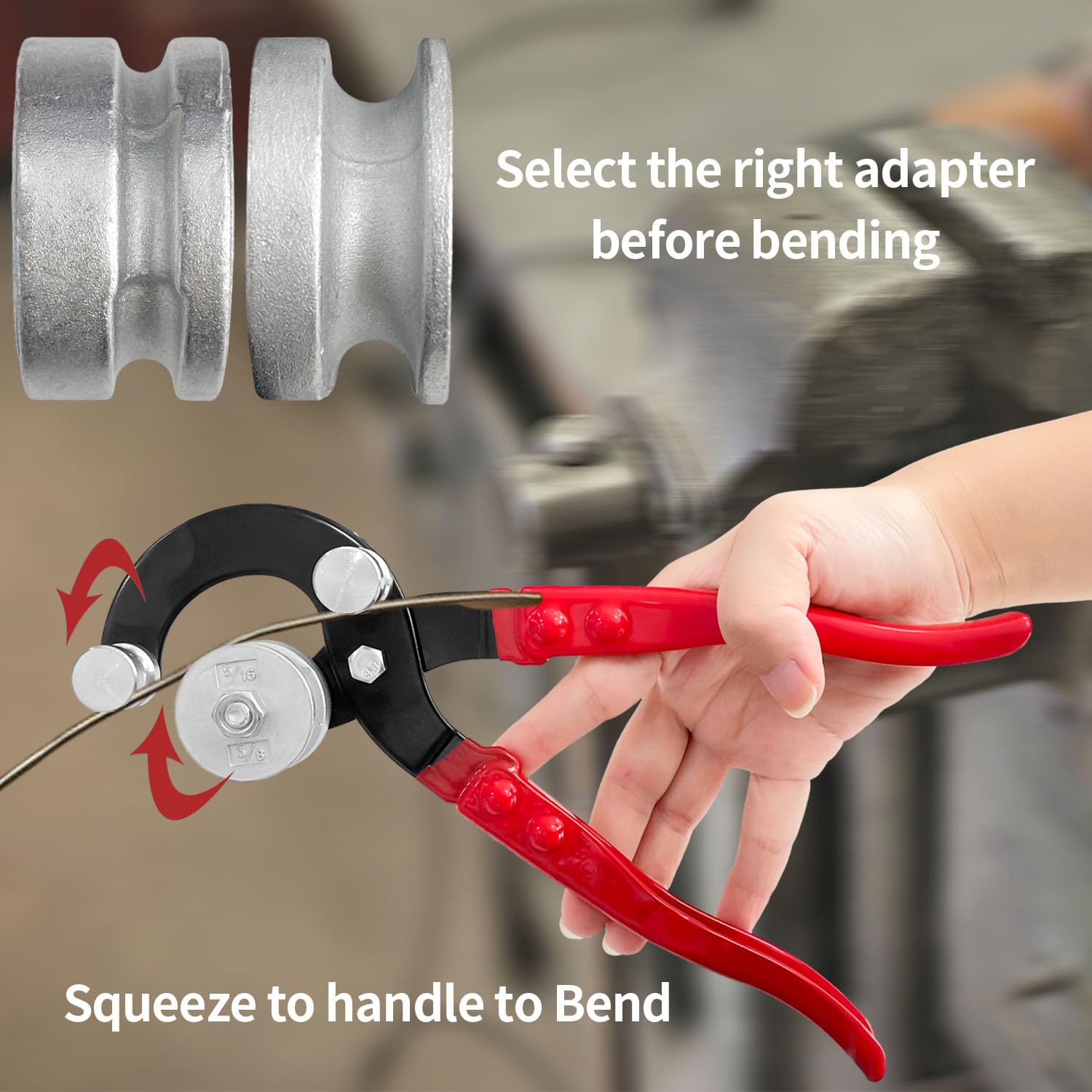 Sutekus Tube Bending Pliers Brake Line Bending Tool Bends 3/16", 1/4", 5/16" and 3/8" Brass, Copper, Steel, and Aluminum Brake Lines