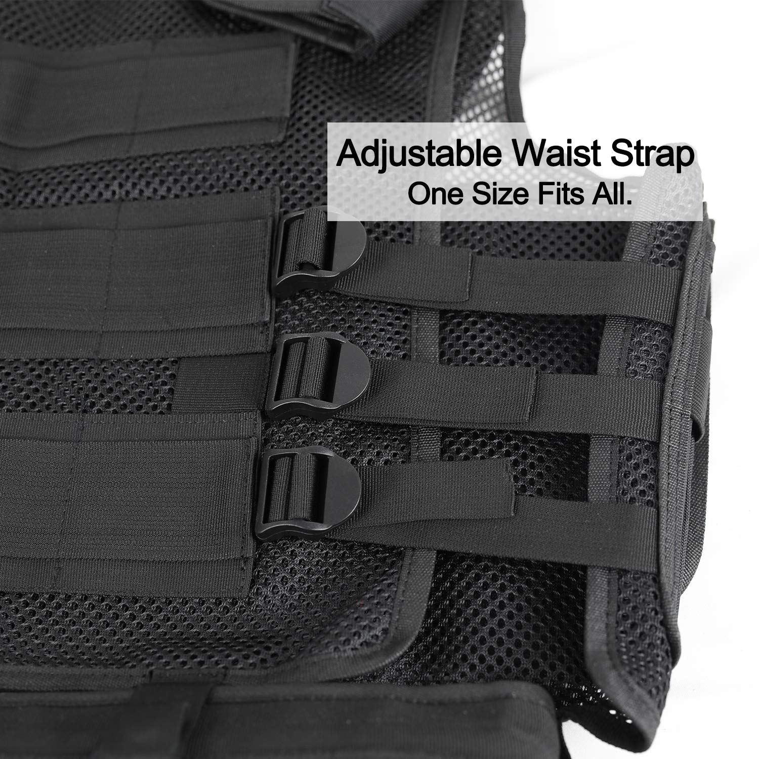 Sutekus Tactical Vest Ultralight Breathable Airsoft Paintball Vest Adjustable Lightweight Combat Vest for Games or Training