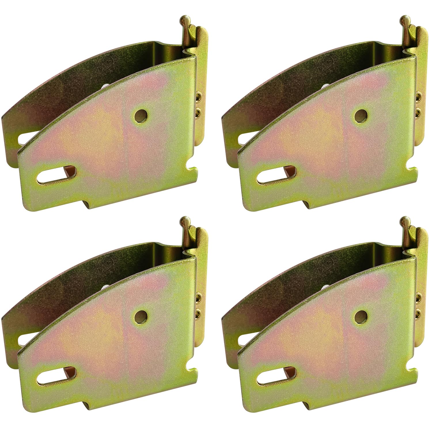 Sutekus E-Track Wood Beam End Socket Shelf Brackets E-Track Accessories Cargo Storage Lumber Bracket for 2x4 & 2x6 in Trucks Trailers Vans RVs, 4PCS