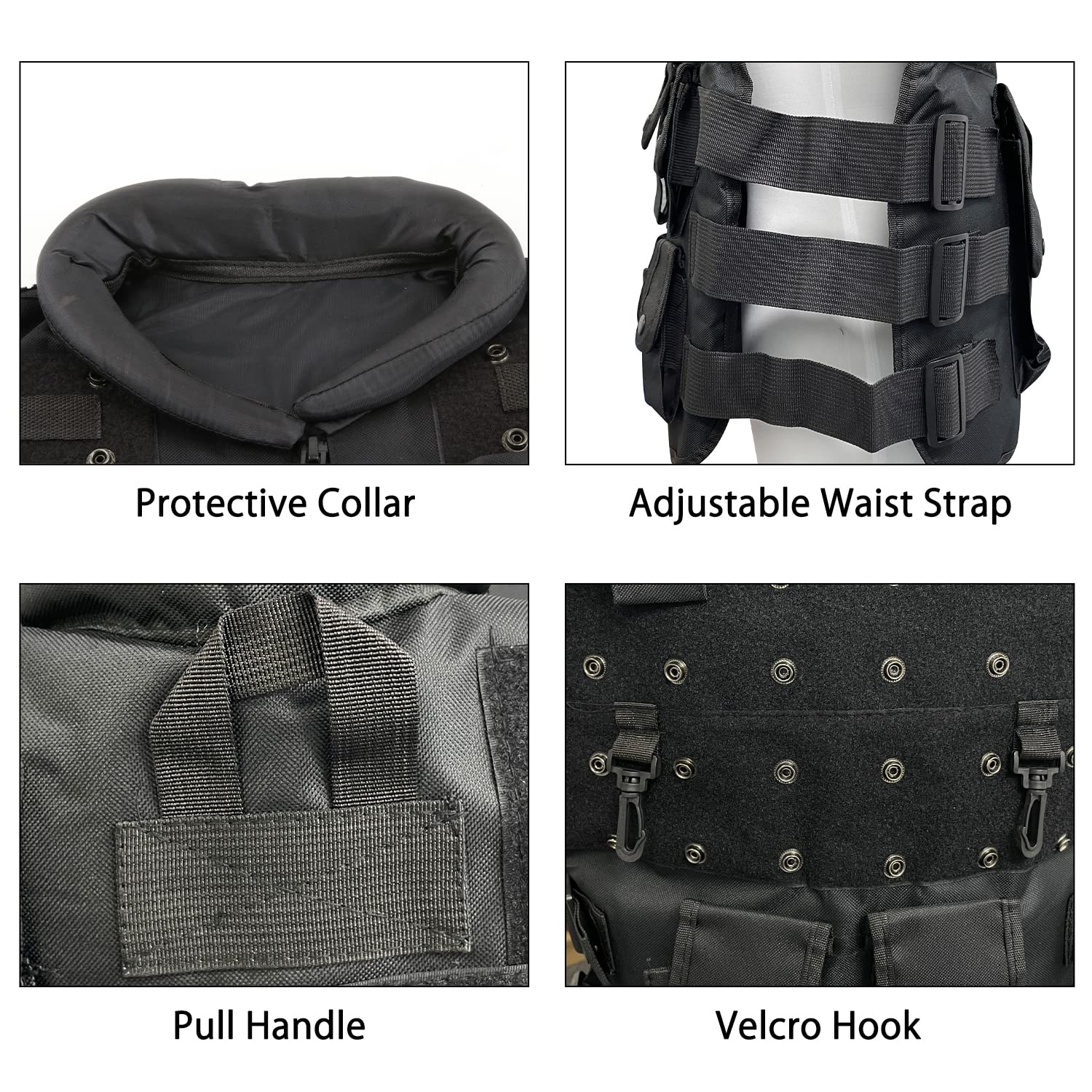 Sutekus Tactical Vest For Outdoor Paintball Airsoft Game Combat Training & Costume