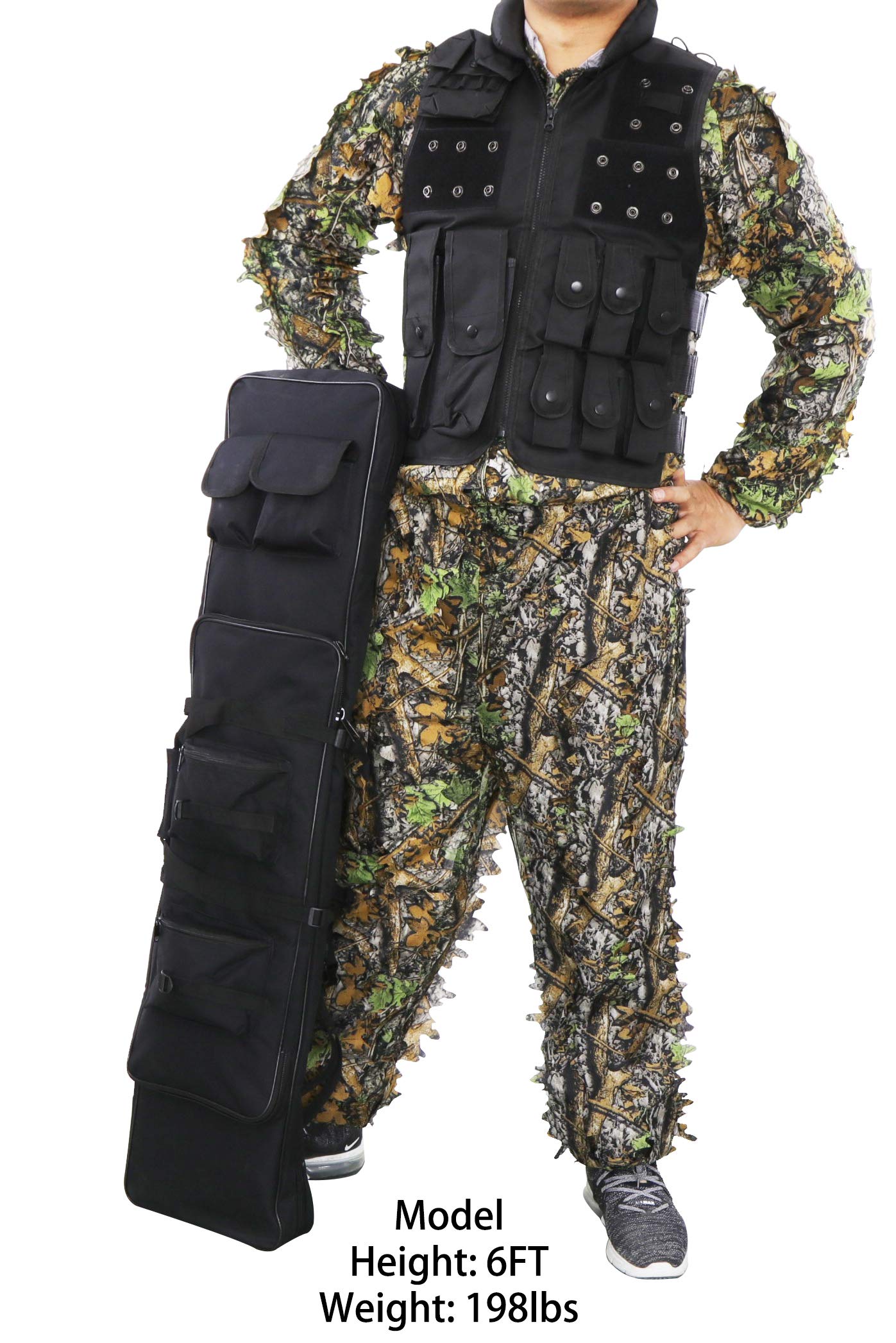 Sutekus Tactical Vest For Outdoor Paintball Airsoft Game Combat Training & Costume