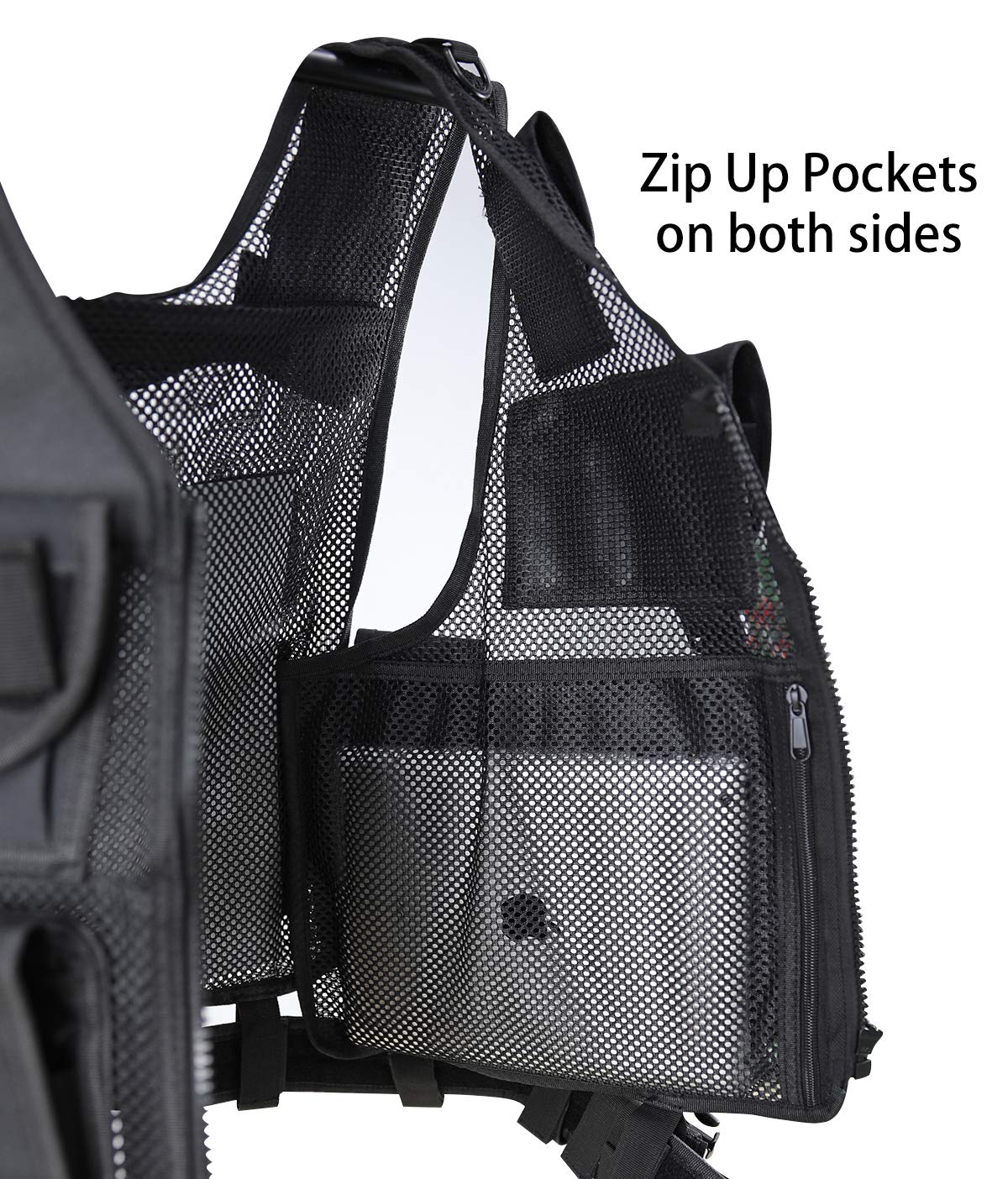 Sutekus Tactical Vest Ultralight Breathable Airsoft Paintball Vest Adjustable Lightweight Combat Vest for Games or Training