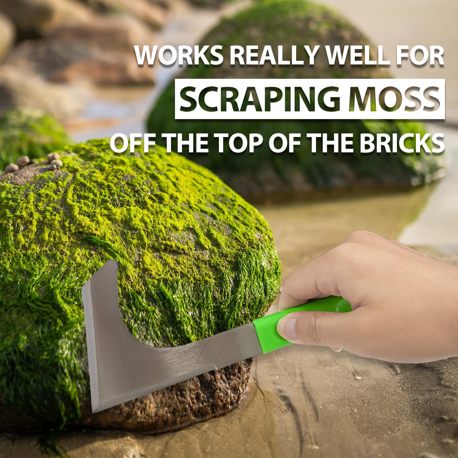 Sutekus Crack Weeder Crevice Weeding Tool Weed Remover Gardening Tool for Lawn Yard Sidewalk Driveway Moss
