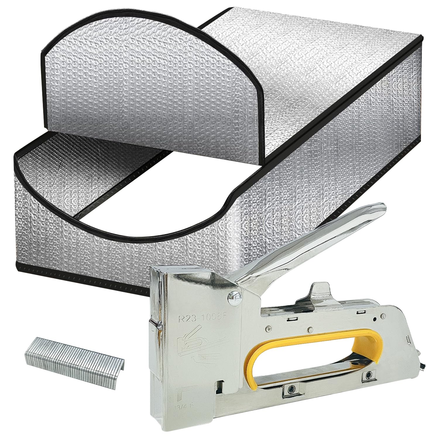 Sutekus Attic Stairway Insulation Cover with Zipper 25" x 54" x 11" Energy Saving Attic Insulation Pull Down Tent with Installation Tool