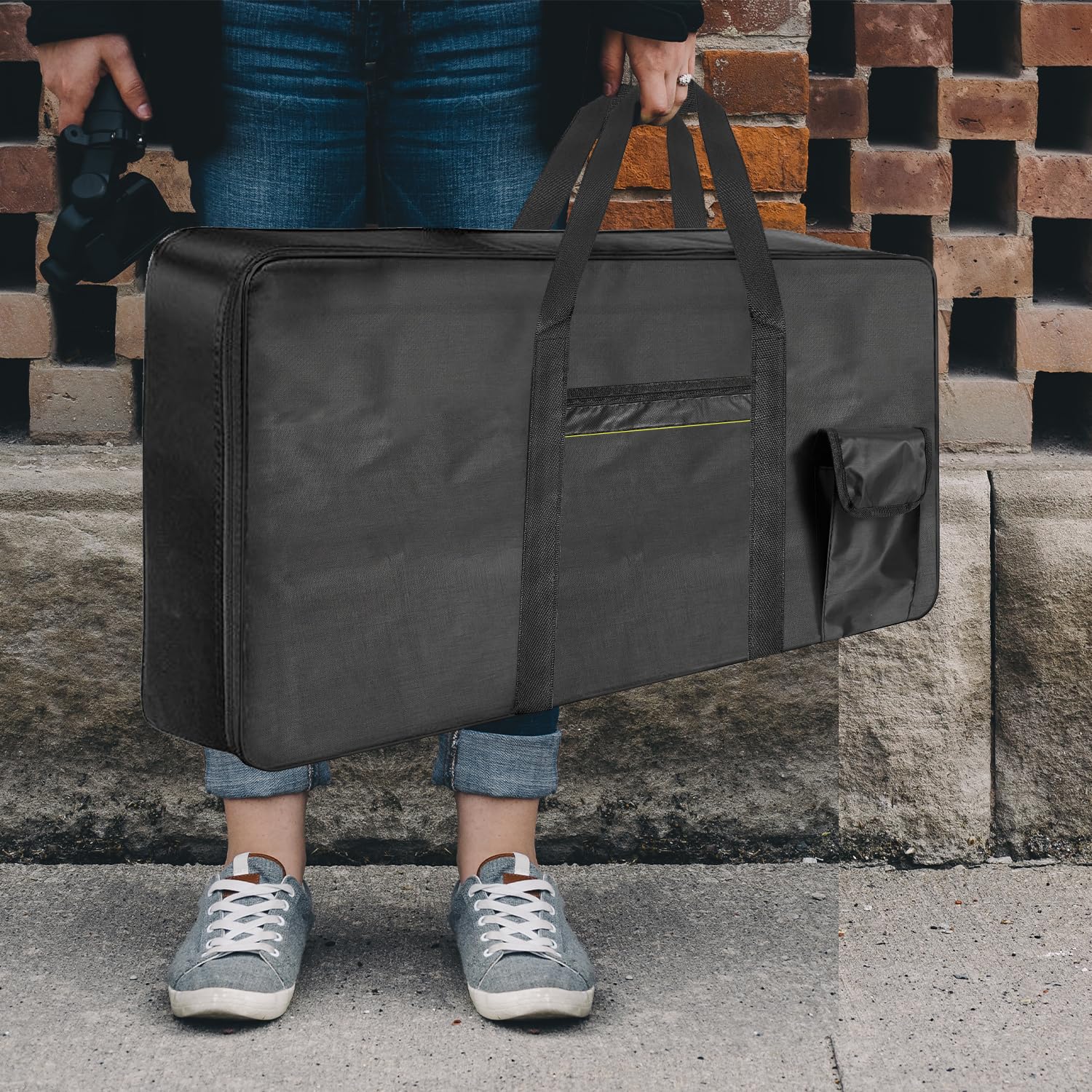 Sutekus 49-Key Keyboard Bag Electric Piano Keyboard Gig Bag 38.5"x16.5"x5.2" For Carrying Storage