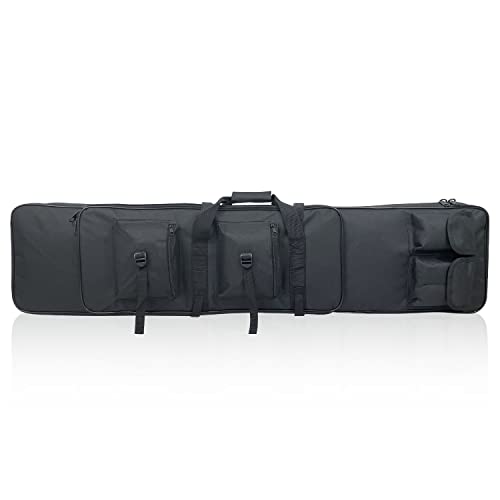 Sutekus Tactical Double Rifle Case, Gun Case, Padded Rifle Storage Backpack Integrated Pistol and Magazine Storage (3 Sizes 2 color)