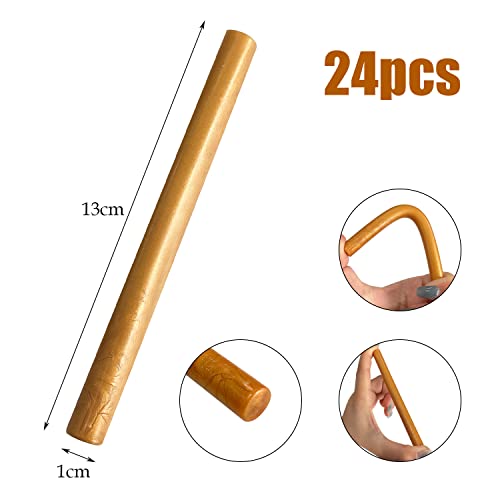 Sutekus 24Pcs Sealing Wax Sticks Vintage Fire Paint Sealing Wax Sticks Glue Gun Sealing Wax for Wedding Invitations Cards Envelopes Crafts Gift Wrapping