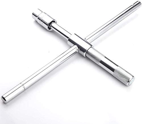 Sutekus Universal Extended Lug Wrench Tire Iron Lugnut Wrench Set Heavy Duty Socket Wrench with Storage Bag