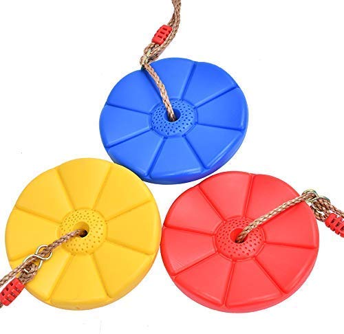 Sutekus Disc Swing Daisy Disc Swing Monkey Swing Rope Plastic Tree Swing