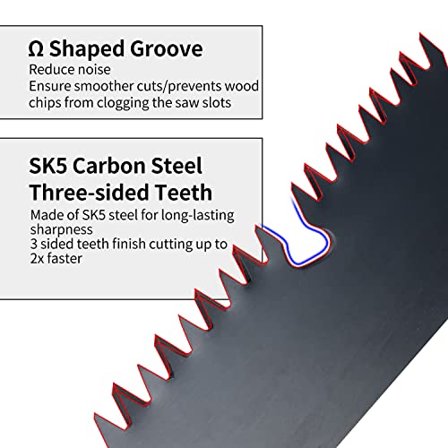 Sutekus Folding Saw 10 Inch Blade Hand Saw Wood Pruning Saw for Camping, Gardening, Tree Trimming and Hunting