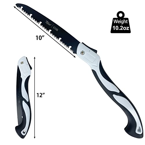 Sutekus Folding Saw 10 Inch Blade Hand Saw Wood Pruning Saw for Camping, Gardening, Tree Trimming and Hunting