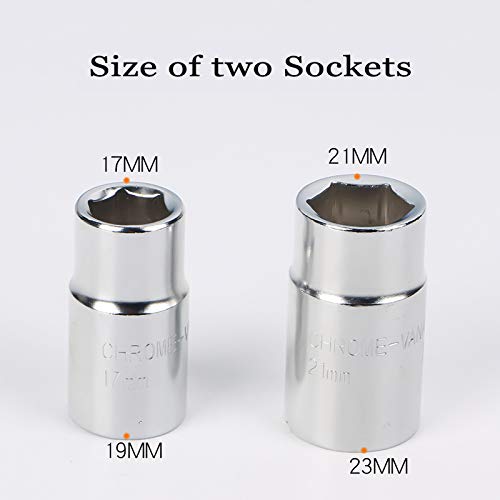 Sutekus Universal Extended Lug Wrench Tire Iron Lugnut Wrench Set Heavy Duty Socket Wrench with Storage Bag