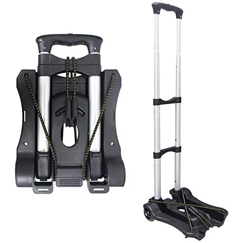 Sutekus Folding Hand Truck and Dolly 110-lbs Lightweight Portable Luggage Cart for School Travel Office Moving