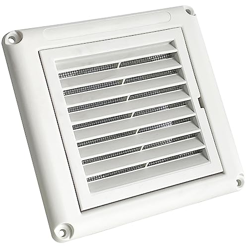Sutekus Dryer Vent Cover Louvered Vent Cover With Mesh Screen Outside Dryer Exhaust Air Vent Cover Includes Installation Screw
