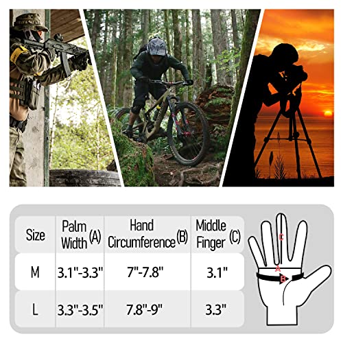 Sutekus Tactical Gloves Hard Knuckle Gloves with Touchscreen Fingers Hand Gear for Hiking, Camping, Hunting, Combat, Shooting, Cycling, Motorcycle