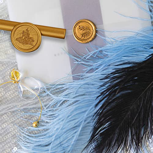 Sutekus 24Pcs Sealing Wax Sticks Vintage Fire Paint Sealing Wax Sticks Glue Gun Sealing Wax for Wedding Invitations Cards Envelopes Crafts Gift Wrapping