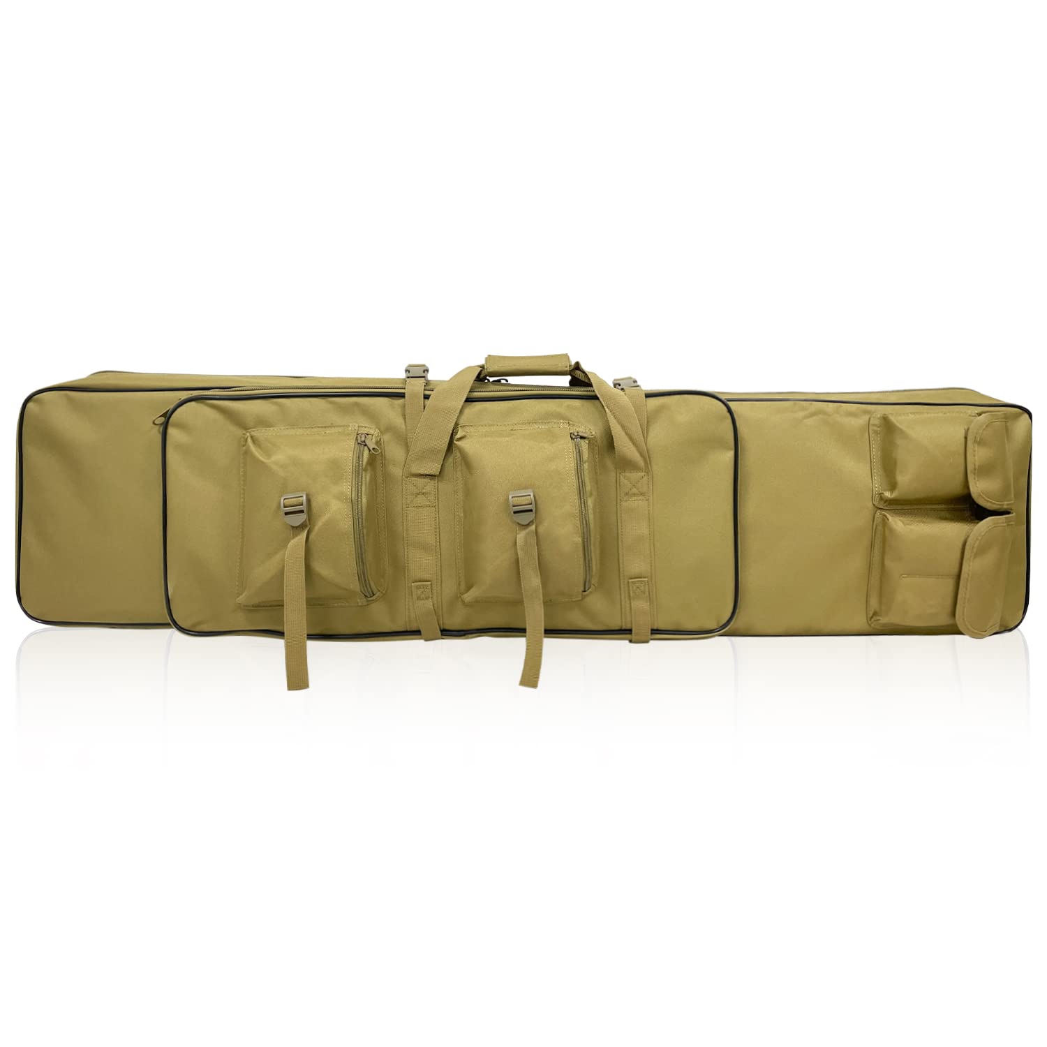 Sutekus Tactical Double Rifle Case, Gun Case, Padded Rifle Storage Backpack Integrated Pistol and Magazine Storage (3 Sizes 2 color)