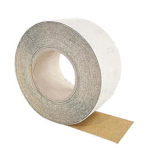 Sutekus 80 Grit Gold Longboard Continuous Sandpaper Roll with Hook & Loop Backing 2-3/4