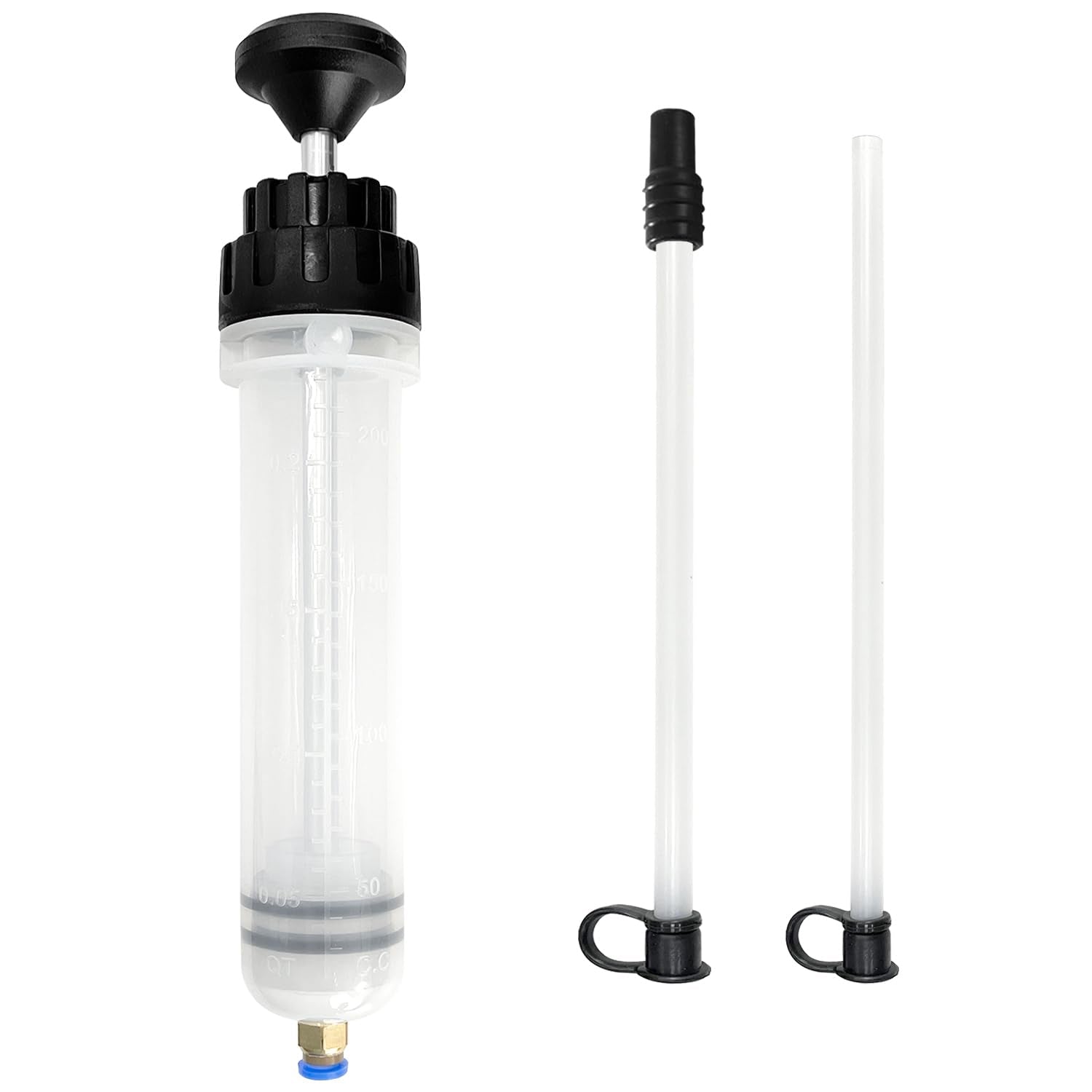 Sutekus 200cc Fluid Extractor Oil Extraction & Fill Pump Manual Fluid Syringe Pump for Gear Oil Brake Fluid Transfer