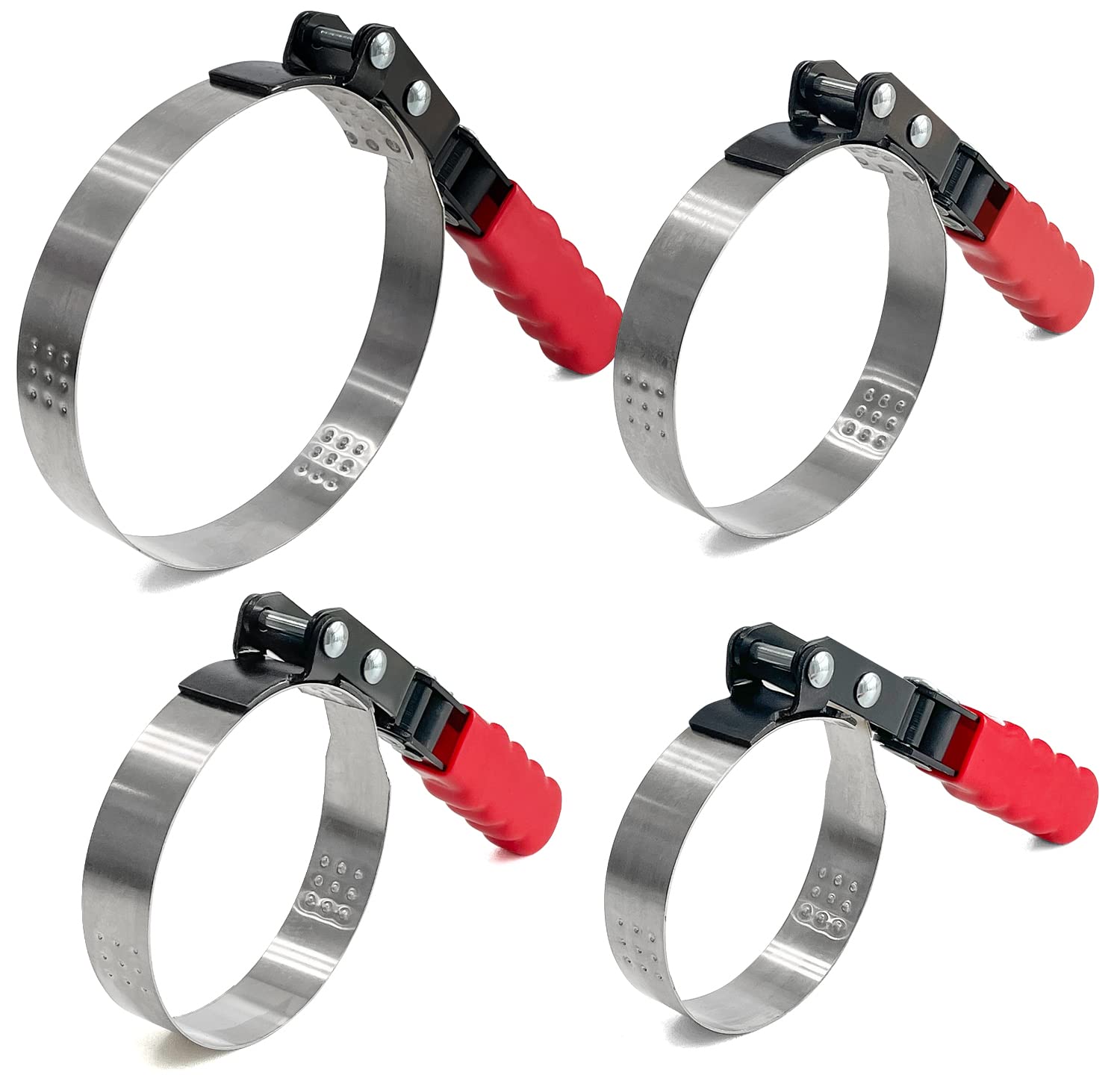 Sutekus Oil Filter Swivel Wrenches 4pcs Swivel Oil Filter Wrench Set 2 3/4-Inch to 5 1/4-Inch Remover Pliers for Removing Filters