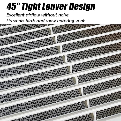Sutekus Dryer Vent Cover Louvered Vent Cover With Mesh Screen Outside Dryer Exhaust Air Vent Cover Includes Installation Screw