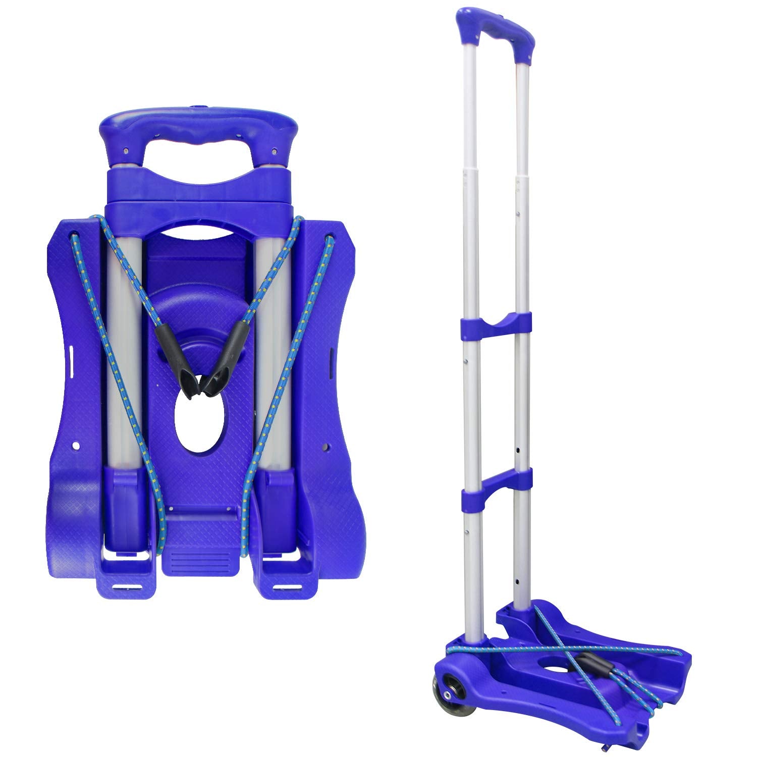 Sutekus Folding Hand Truck and Dolly 110-lbs Lightweight Portable Luggage Cart for School Travel Office Moving